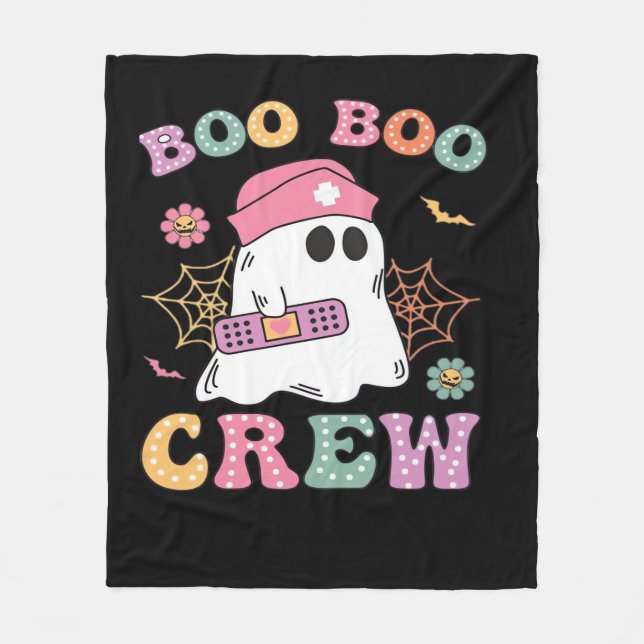 Boo Boo Crew Ghost Nurse Classic T - Shirt Fleecedecke (Vorderseite)