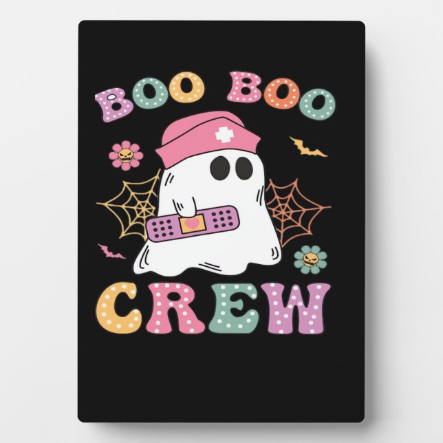 Boo Boo Crew Ghost Nurse Classic T - Shirt Fotoplatte (Vorderseite)