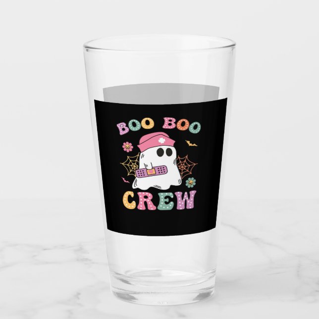 Boo Boo Crew Ghost Nurse Classic T-Shirt Glas (Vorderseite)