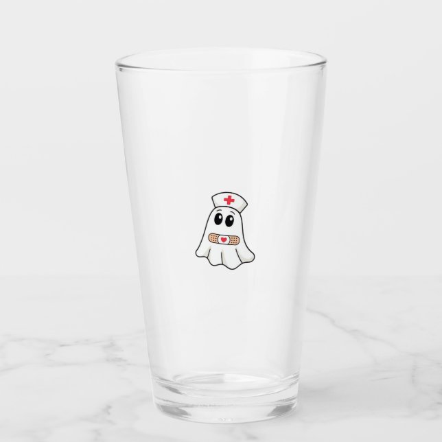 BOO BOO CREW Ghost Nurse Funny Halloween Essential Glas (Vorderseite)