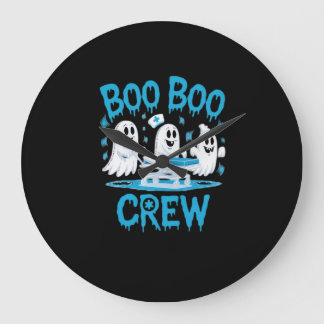 Boo Boo Crew Ghost Paramedic Nurse Halloween Essen Große Wanduhr