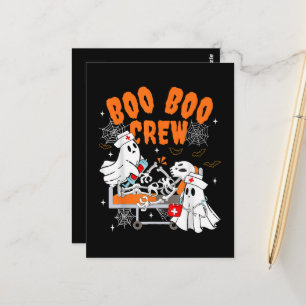 Boo Boo Crew Halloween-Geist Krankenschwester Postkarte
