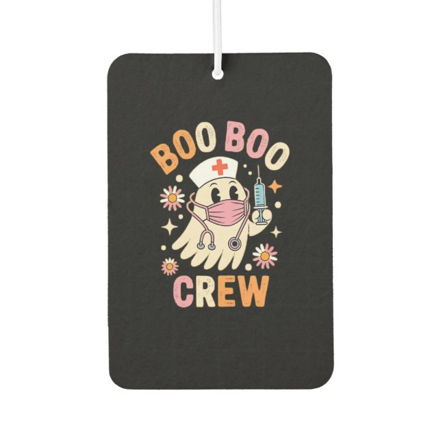 Boo Boo Crew Halloween Ghost Nurse Essential T-Shi Autolufterfrischer (Vorderseite)