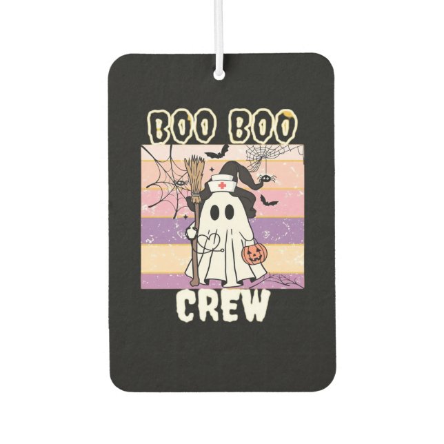 Boo Boo Crew Halloween Ghost Nurse Essential T-Shi Autolufterfrischer (Vorderseite)
