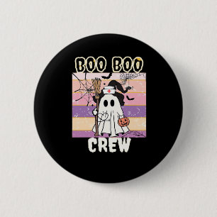 Boo Boo Crew Halloween Ghost Nurse Essential T-Shi Button