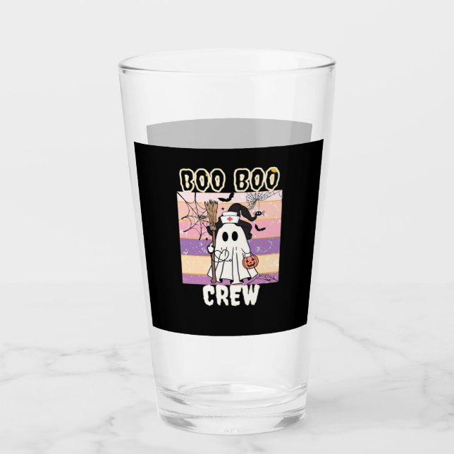 Boo Boo Crew Halloween Ghost Nurse Essential T-Shi Glas (Vorderseite)