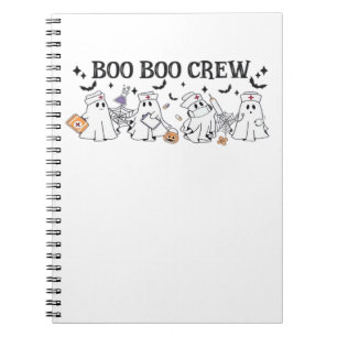 boo Boo Crew Halloween Klassiker T-Shirt Notizblock