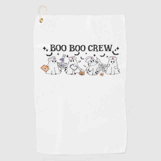 Boo Boo Crew Halloween Klassischer T - Shirt Golfhandtuch (Vorderseite)