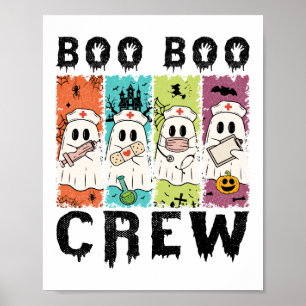 Boo Boo Crew Halloween Krankenschwester Poster