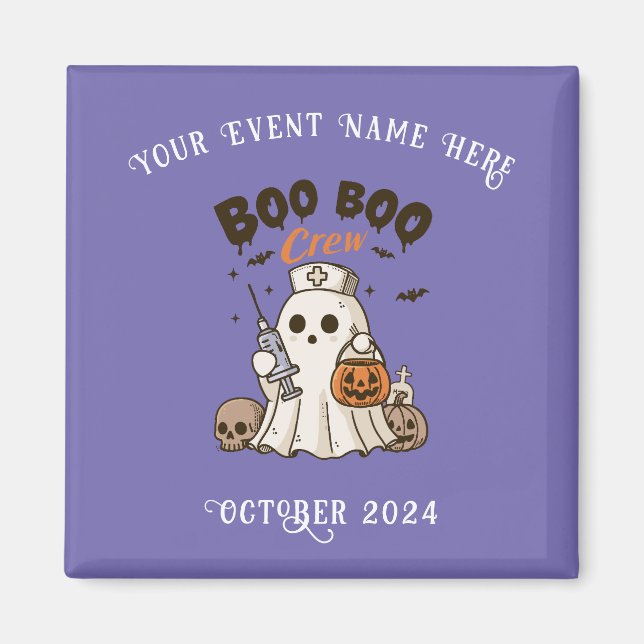 Boo Boo Crew Halloween Magnet für Krankenschwester (Vorne)