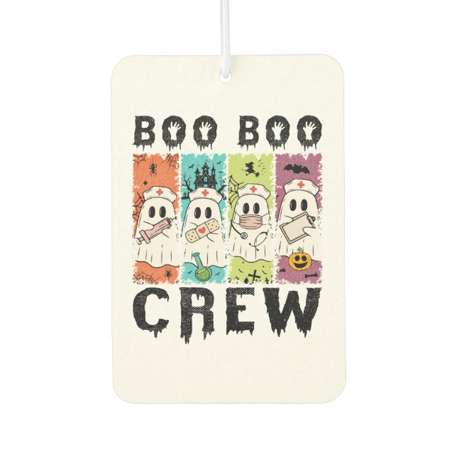 Boo Boo Crew Halloween Nurse Autolufterfrischer (Vorderseite)