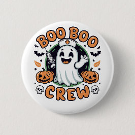 Boo Boo Crew Halloween Nurse Button