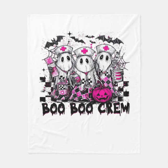 Boo Boo Crew Halloween Nurse Classic T - Shirt Fleecedecke (Vorderseite)
