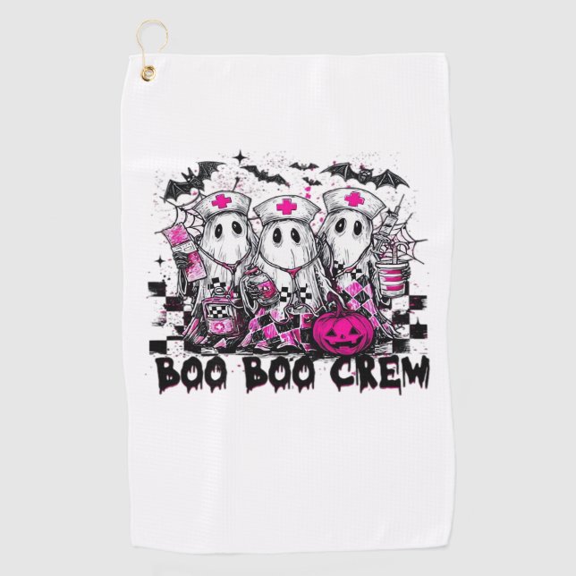Boo Boo Crew Halloween Nurse Classic T - Shirt Golfhandtuch (Vorderseite)