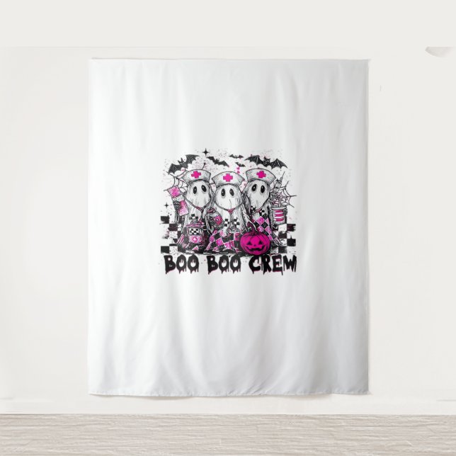 Boo Boo Crew Halloween Nurse Classic T - Shirt Wandteppich (Vorderseite)