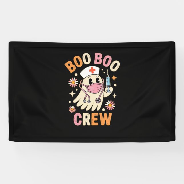 Boo Boo Crew Halloween Nurse Essential T - Shirt Banner (Horizontal)