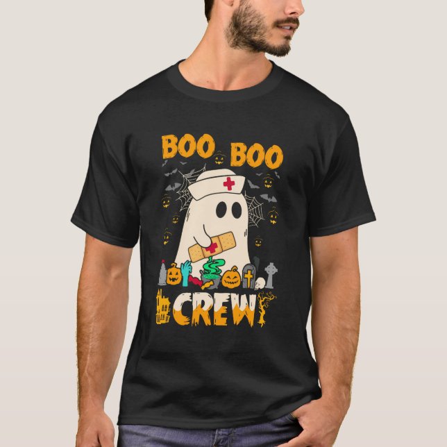 Boo Boo Crew Halloween Nurse Funny Halloween Niedl T-Shirt (Vorderseite)
