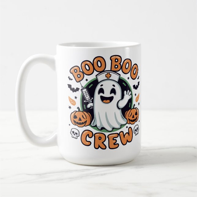 Boo Boo Crew Halloween Nurse Kaffeetasse (Links)