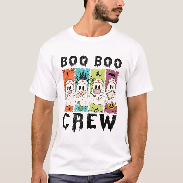 Boo Boo Crew Halloween Nurse T-Shirt (Vorderseite)