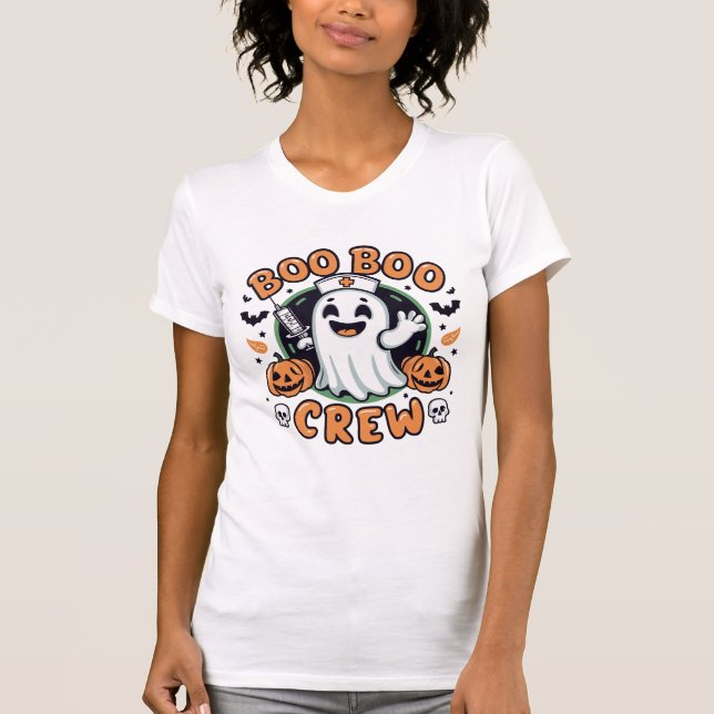 Boo Boo Crew Halloween Nurse T-Shirt (Vorderseite)