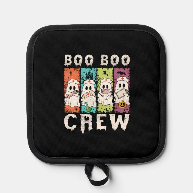 Boo Boo Crew Halloween Nurse Topflappen (Vorderseite)