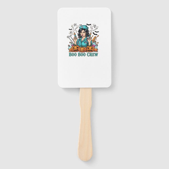 Boo Boo Crew Halloween Nurse with Syringes and Pum Fächer (Vorderseite)