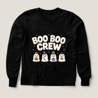 Boo Boo Crew Halloween-Shirt Süßer Geist Langarm