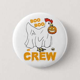 Boo Boo Crew Huhn lustiger Halloween Button