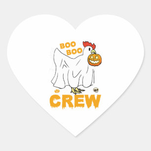 Boo-Boo-Crew-Hühnchen-Hähnchen Herz-Aufkleber