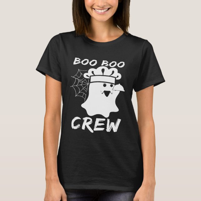 Boo Boo Crew Koch Ghost Halloween Kostüm T-Shirt (Vorderseite)