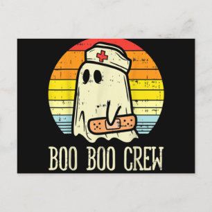 Boo Boo Crew Krankenschwester Halloween Für Kranke Feiertagspostkarte