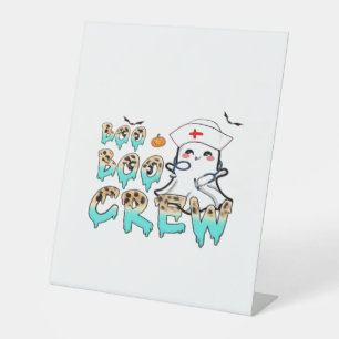 Boo Boo Crew Krankenschwester Halloween Geist Lust Sockelschild