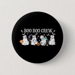 Boo Boo Crew Krankenschwester Halloween lustige Kr Button