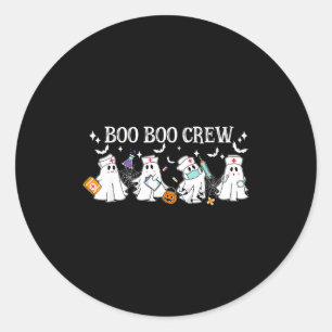 Boo Boo Crew Krankenschwester Halloween lustige Kr Runder Aufkleber