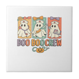 Boo Boo Crew Krankenschwester Halloween-Shirt Kran Fliese