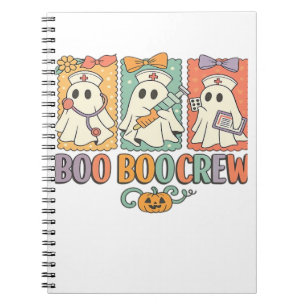 Boo Boo Crew Krankenschwester Halloween-Shirt Kran Notizblock