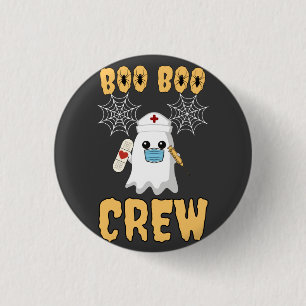 Boo Boo Crew Krankenschwester lustige Halloween Gh Button