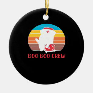 Boo Boo Crew Krankenschwester Lustiger Geist Hallo Keramik Ornament