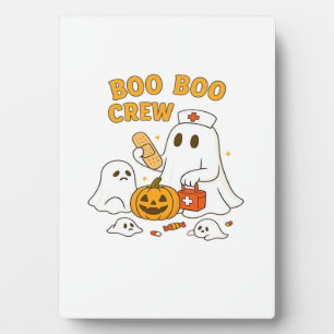 Boo Boo Crew Krankenschwester Lustiges Halloween-G Fotoplatte