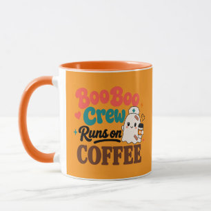 Boo Boo Crew läuft mit Kaffee Orange Tasse