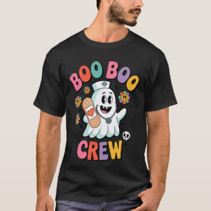 Boo Boo Crew Lustiger Geist Krankenschwester Retro T-Shirt
