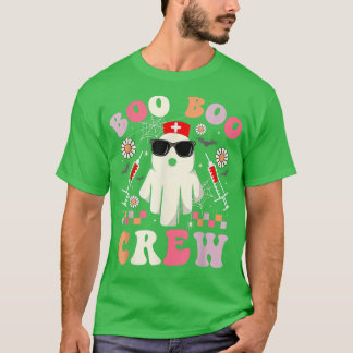 Boo Boo Crew Niedlich Nurse Ghost Glasses Retro Gr T-Shirt