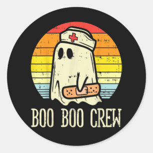 Boo Boo Crew NurHalloween für Krankenschwestern Runder Aufkleber