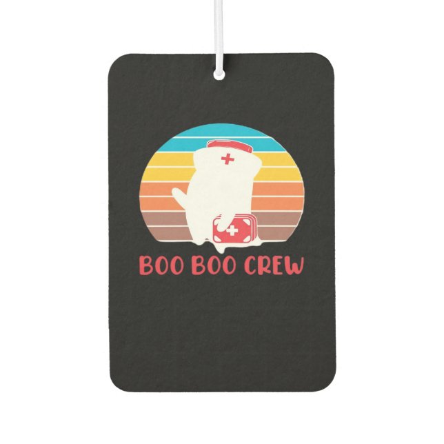 Boo Boo Crew Nurse Funny Ghost Halloween Classic T Autolufterfrischer (Vorderseite)