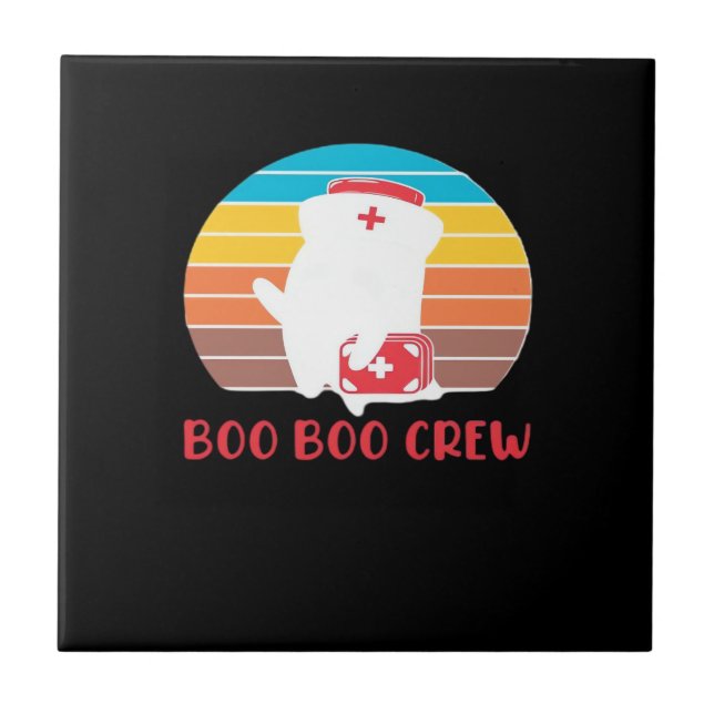 Boo Boo Crew Nurse Funny Ghost Halloween Classic T Fliese (Vorderseite)
