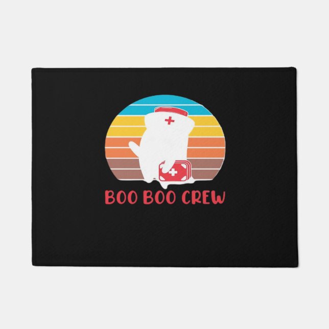 Boo Boo Crew Nurse Funny Ghost Halloween Classic T Fußmatte (Vorderseite)