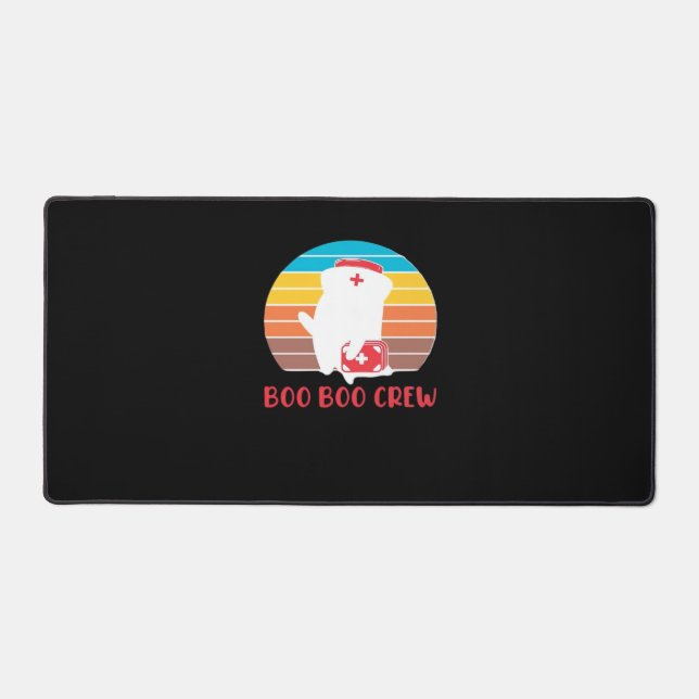 Boo Boo Crew Nurse Funny Ghost Halloween Classic T Schreibtischunterlage (Vorderseite)