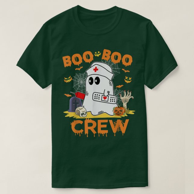 Boo Boo Crew Nurse Funny Ghost Women Halloween Nu T-Shirt (Design vorne)