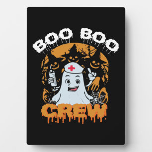 Boo Boo Crew Nurse Funny Halloween Fotoplatte