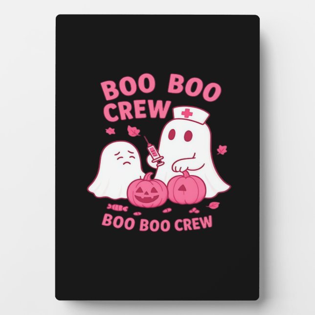 Boo Boo Crew Nurse Funny Halloween Ghost Nurse Gir Fotoplatte (Vorderseite)